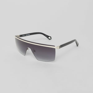 ADEI SUNGLASSES SHINY SILVER/BLACK GRADIENT GREY - Monastery