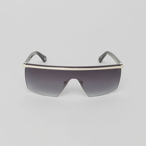 ADEI SUNGLASSES SHINY SILVER/BLACK GRADIENT GREY - Monastery