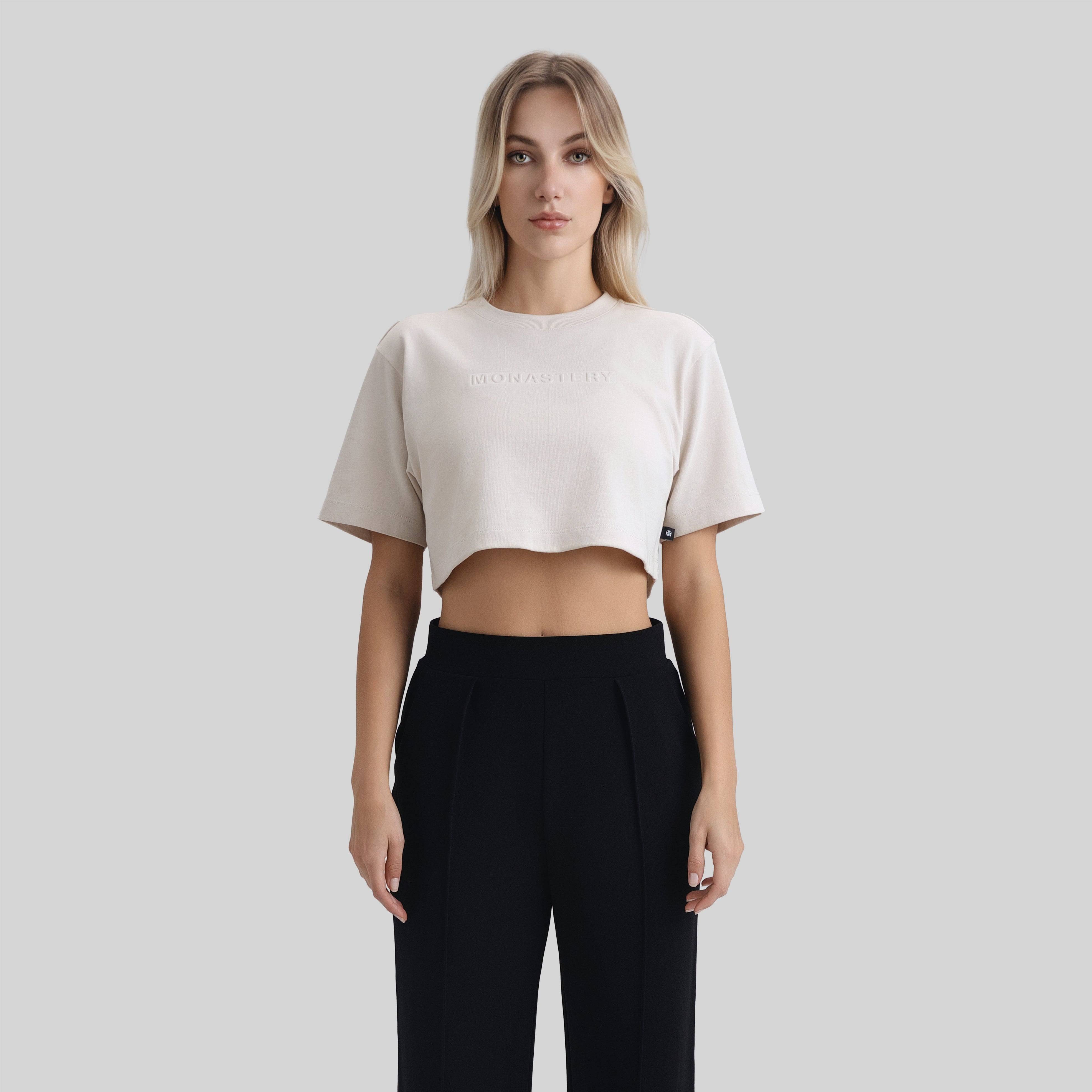 ALAIN CROP TOP MOONBEAM | Monastery Couture