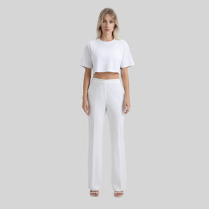 ALAIN CROP TOP WHITE | Monastery Couture