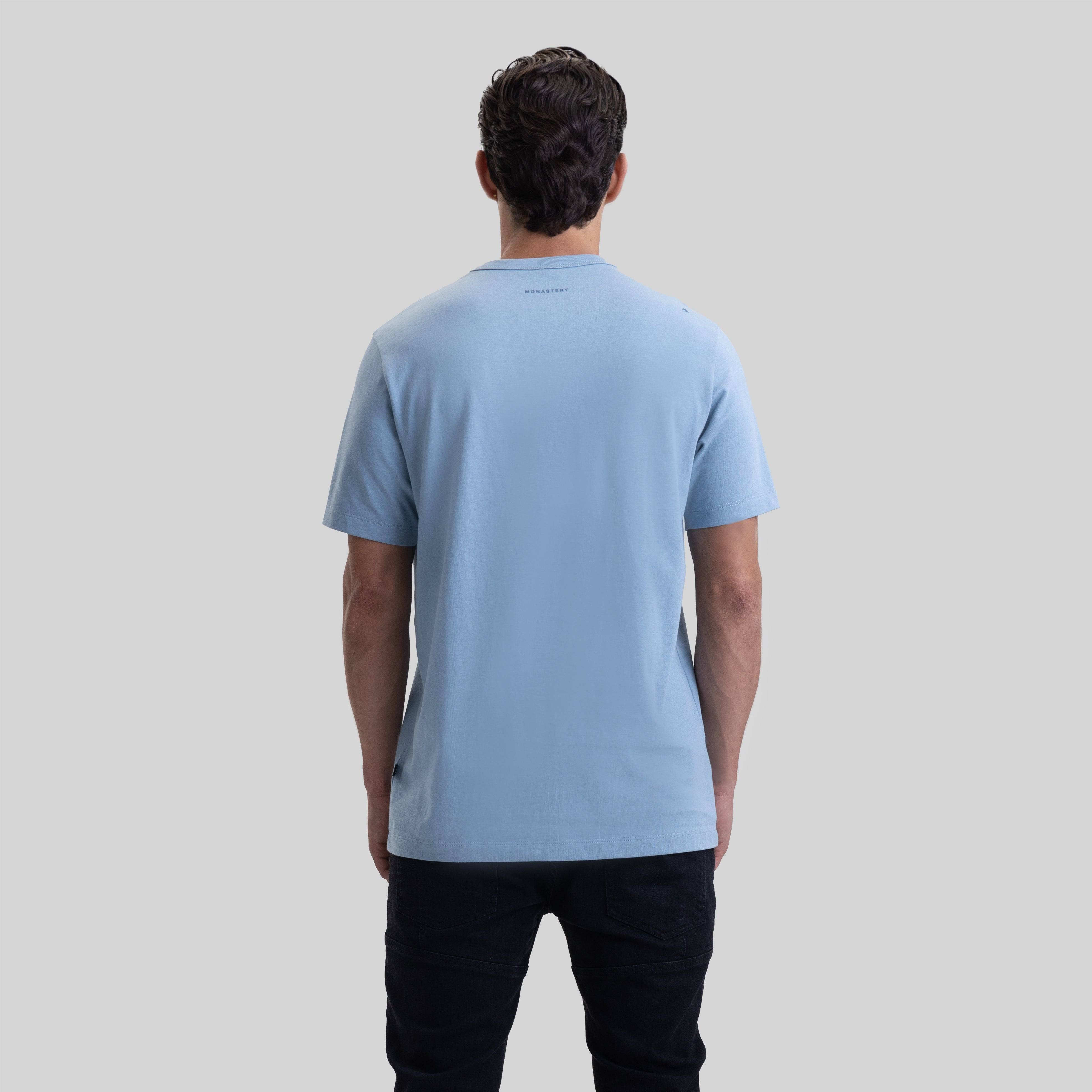 ALPINE T-SHIRT MEN FADED DENIM | Monastery Couture