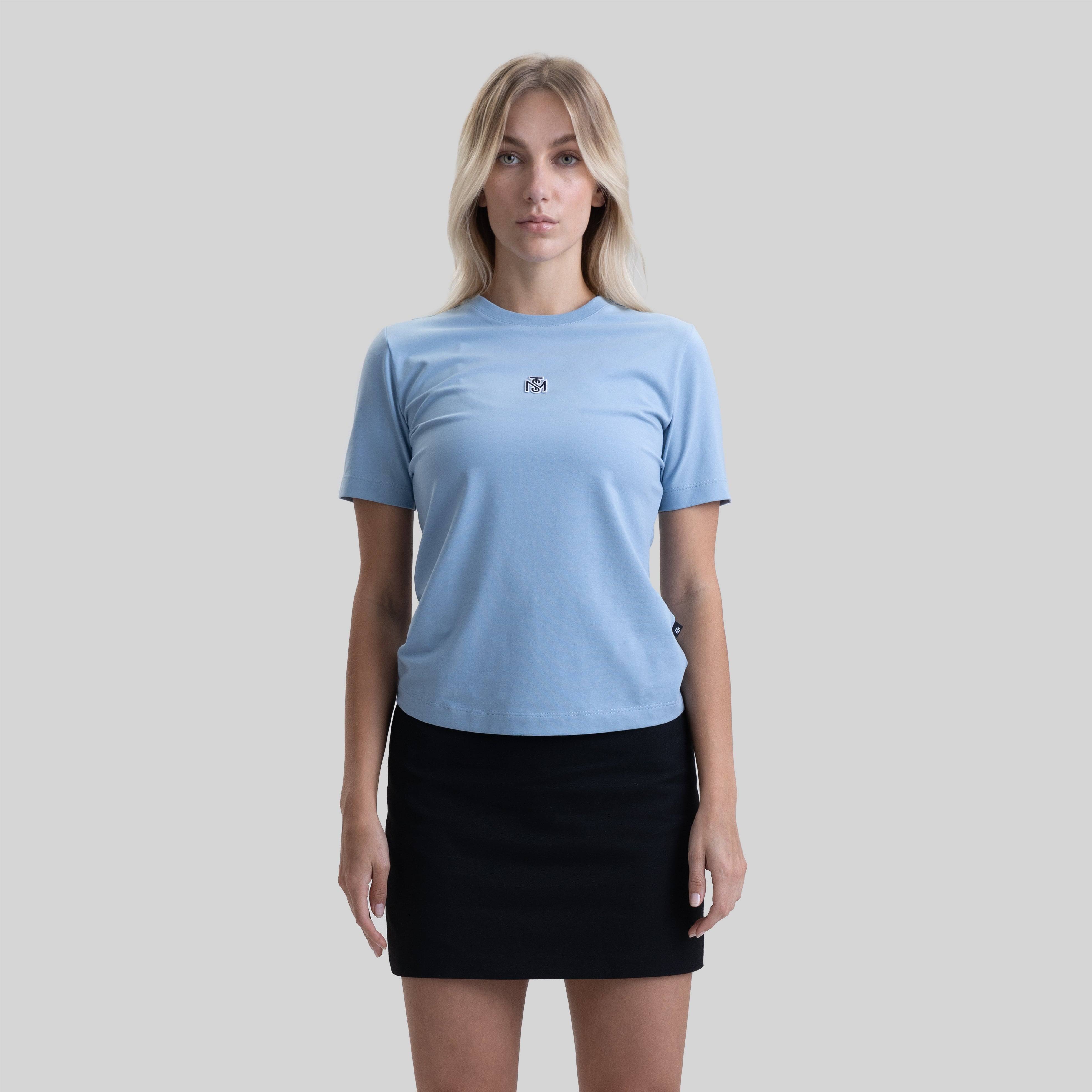 ASCARY T-SHIRT WOMEN FADED DENIM - Monastery