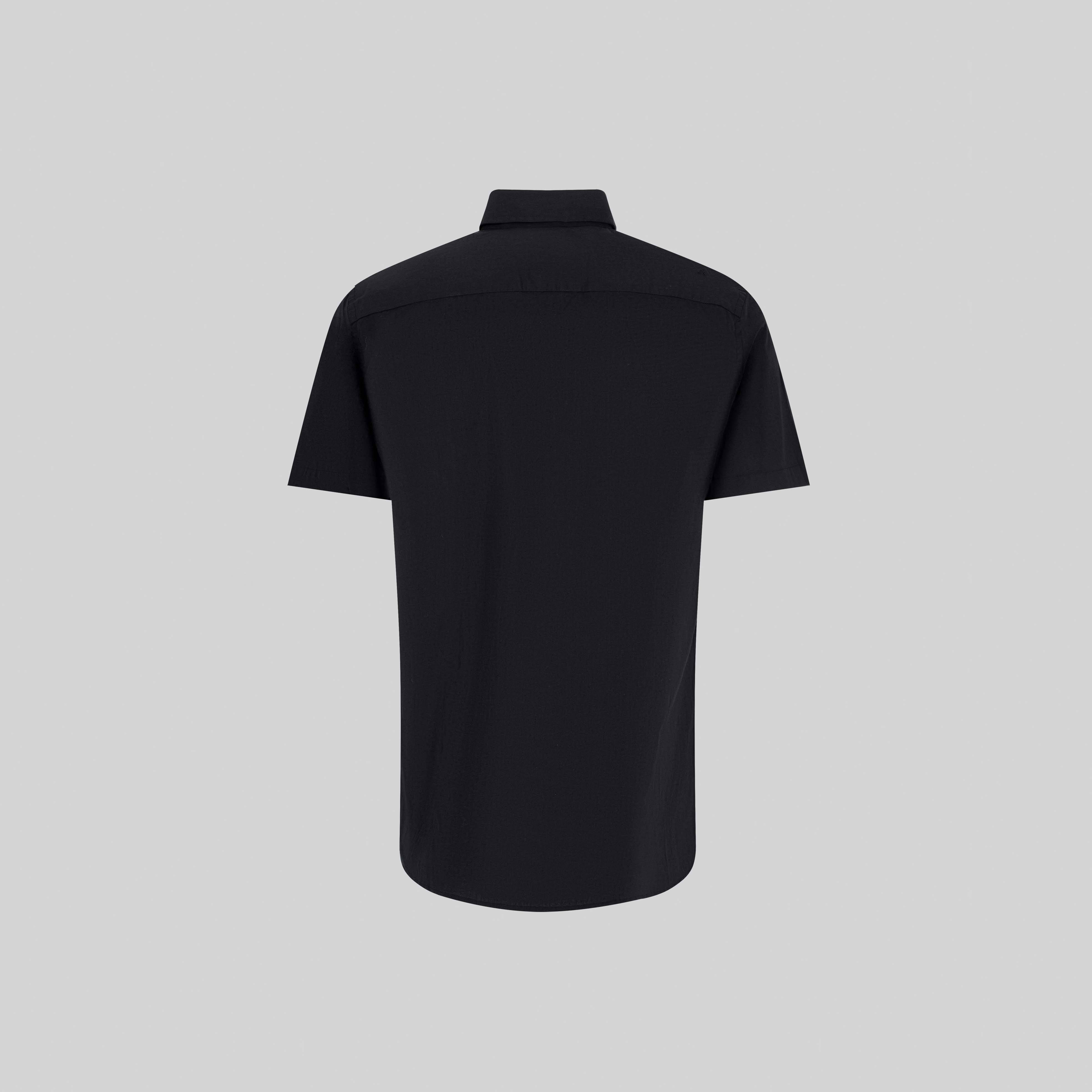 ASTON SHIRT SPORT SHORT SLEEVE BLACK | Monastery Couture