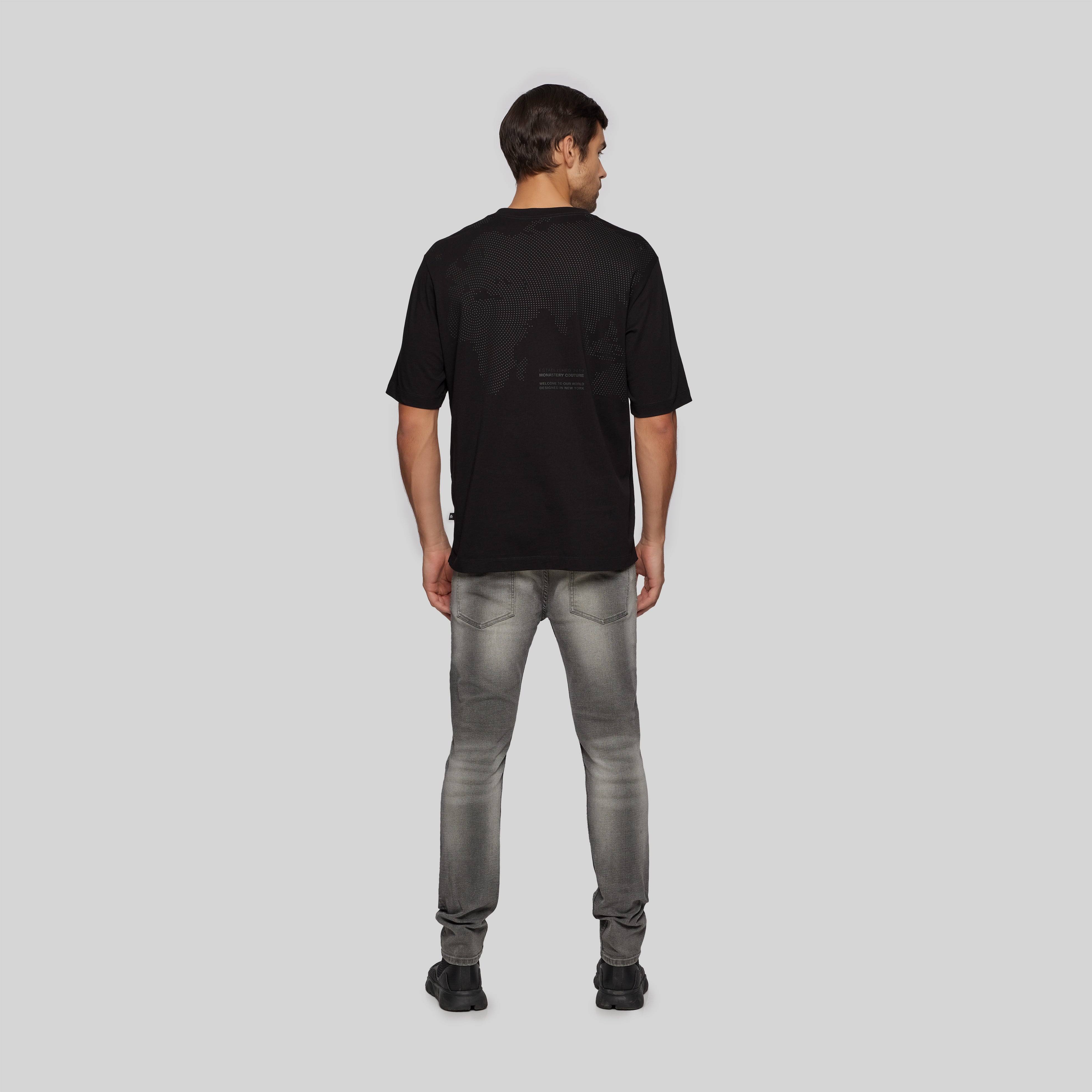 BALZAN BLACK T-SHIRT OVERSIZE | Monastery Couture