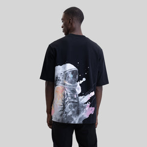 CRESCENT BLACK T-SHIRT OVERSIZE | Monastery Couture