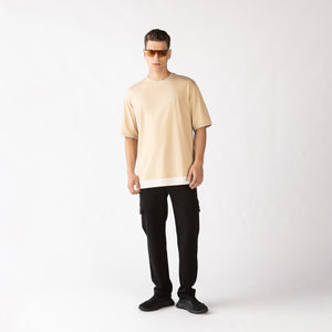 DAFFIELD T-SHIRT OVERSIZED MEN IRISH CREAM