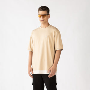 DAFFIELD T-SHIRT OVERSIZED MEN IRISH CREAM