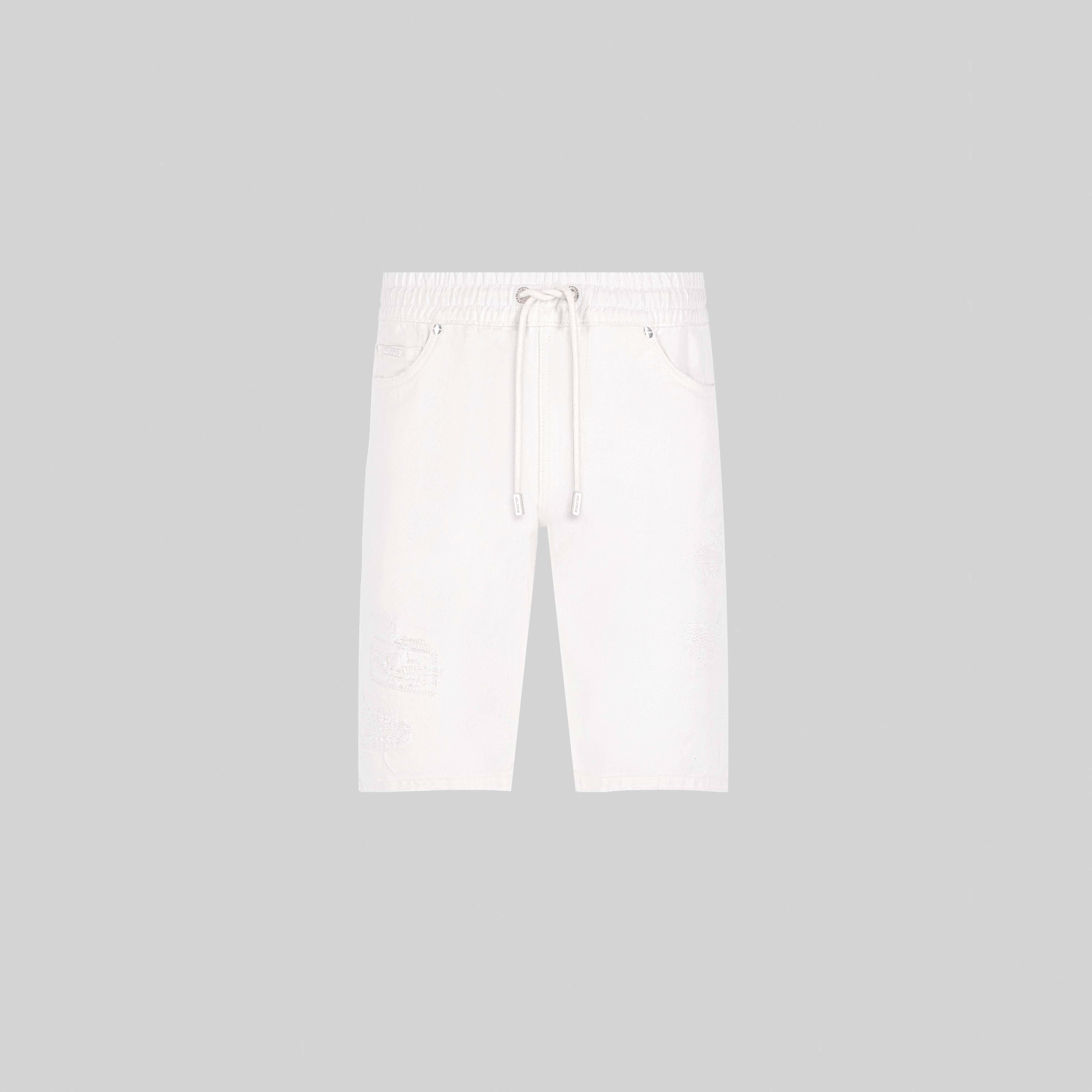 SAND WHITE DENIM SHORT - Monastery