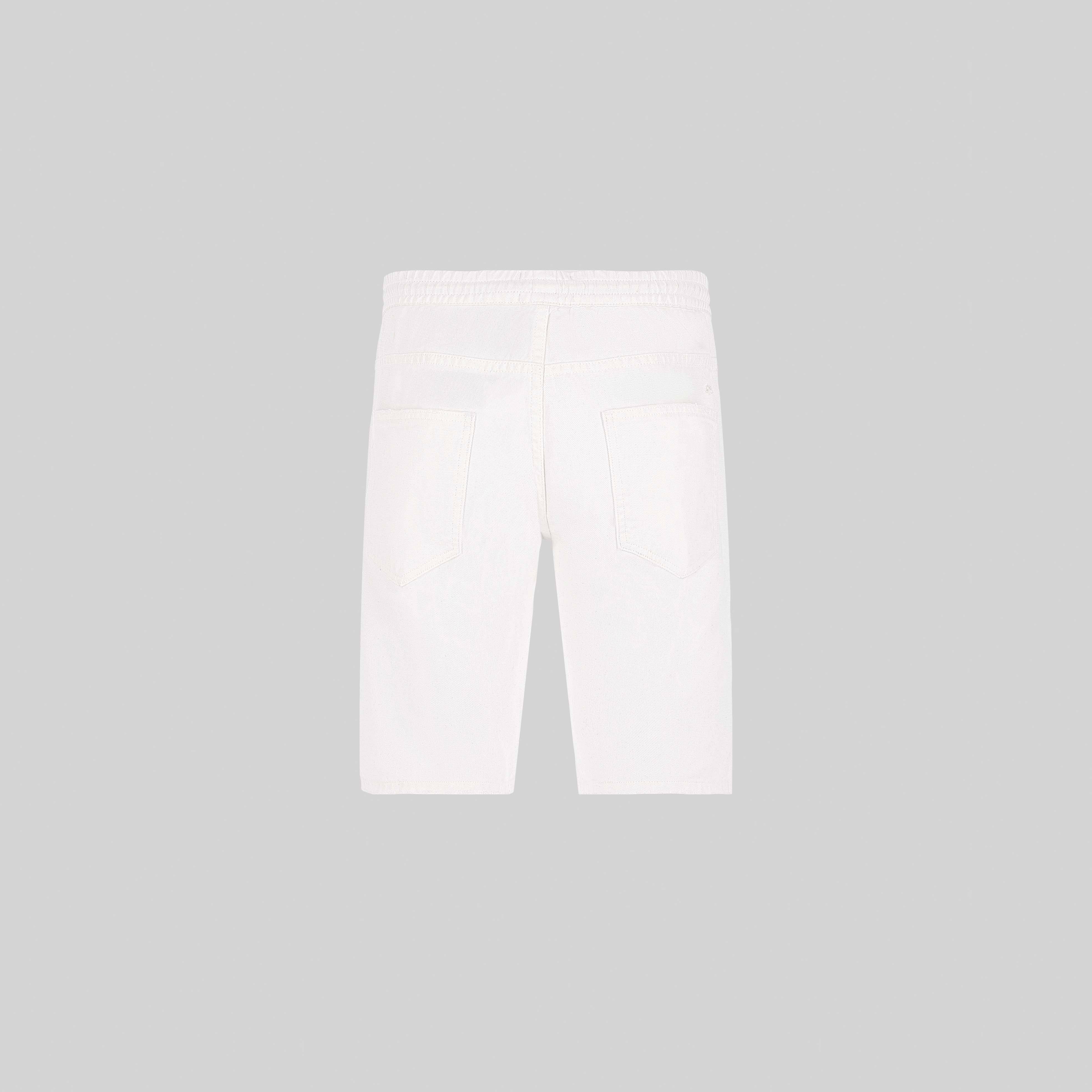 SAND WHITE DENIM SHORT - Monastery