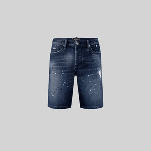 WHEELS DENIM SHORT MEN BLUE DENIM - Monastery