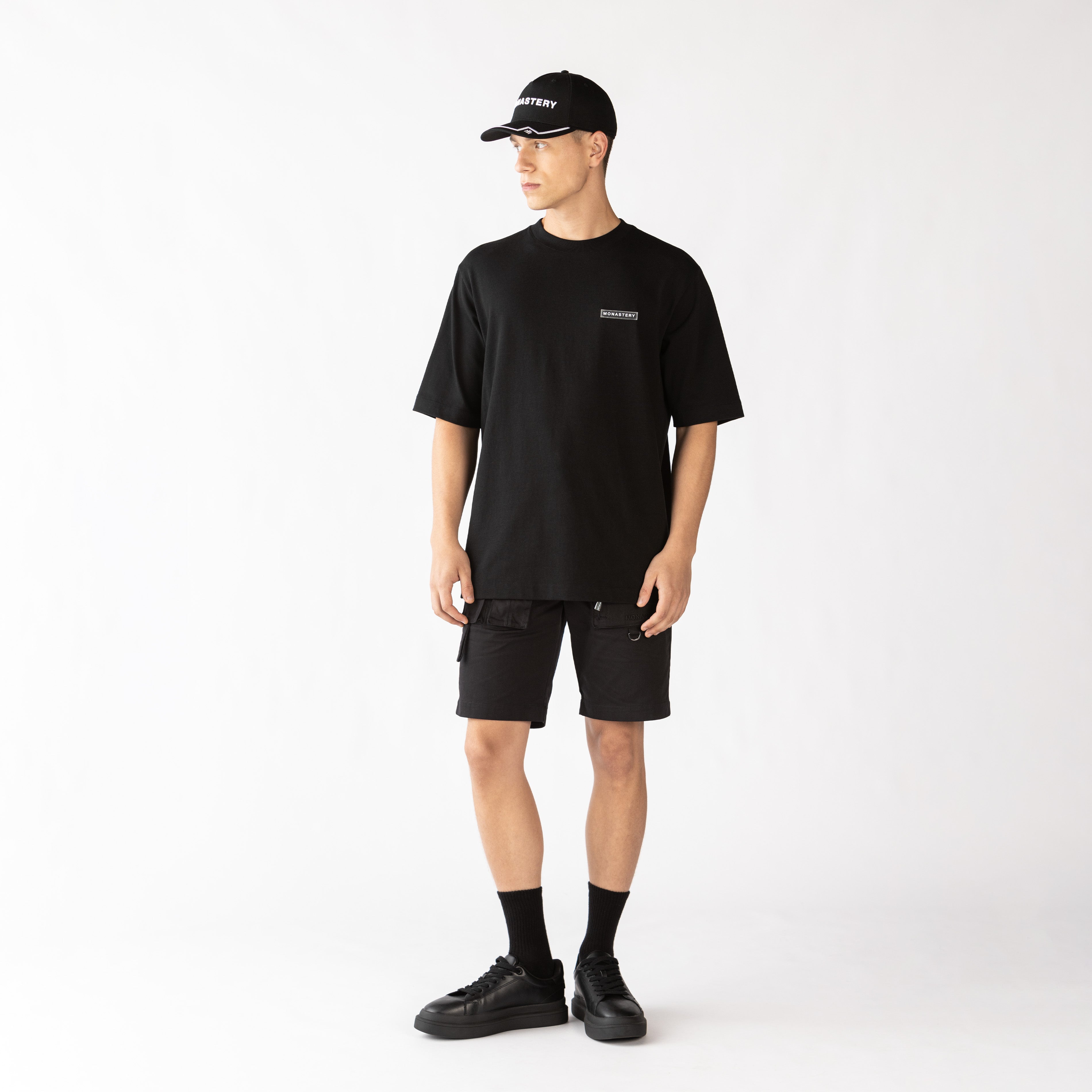 FOWLFIELD T-SHIRT OVERSIZED MEN BLACK - Monastery