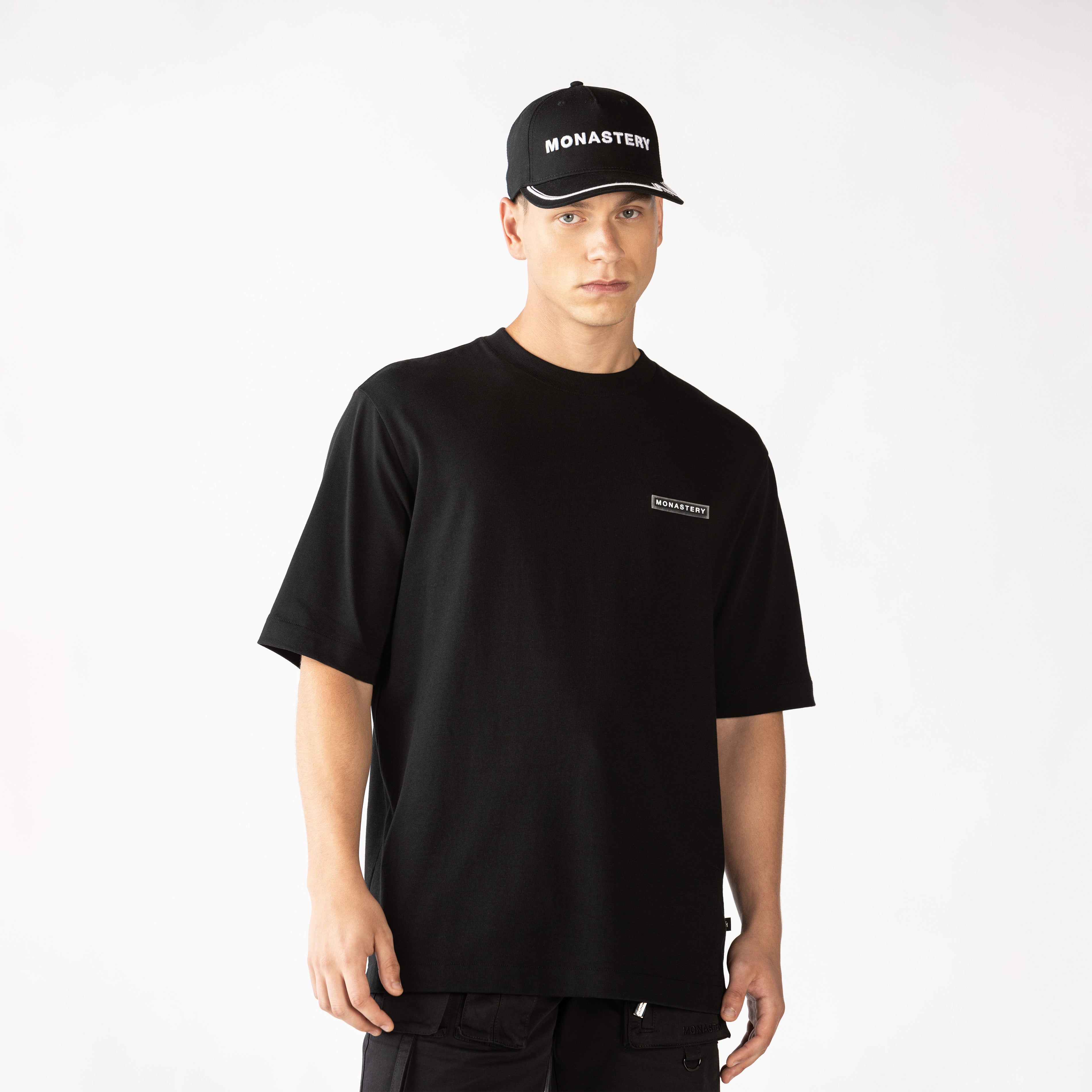 FOWLFIELD T-SHIRT OVERSIZED MEN BLACK - Monastery