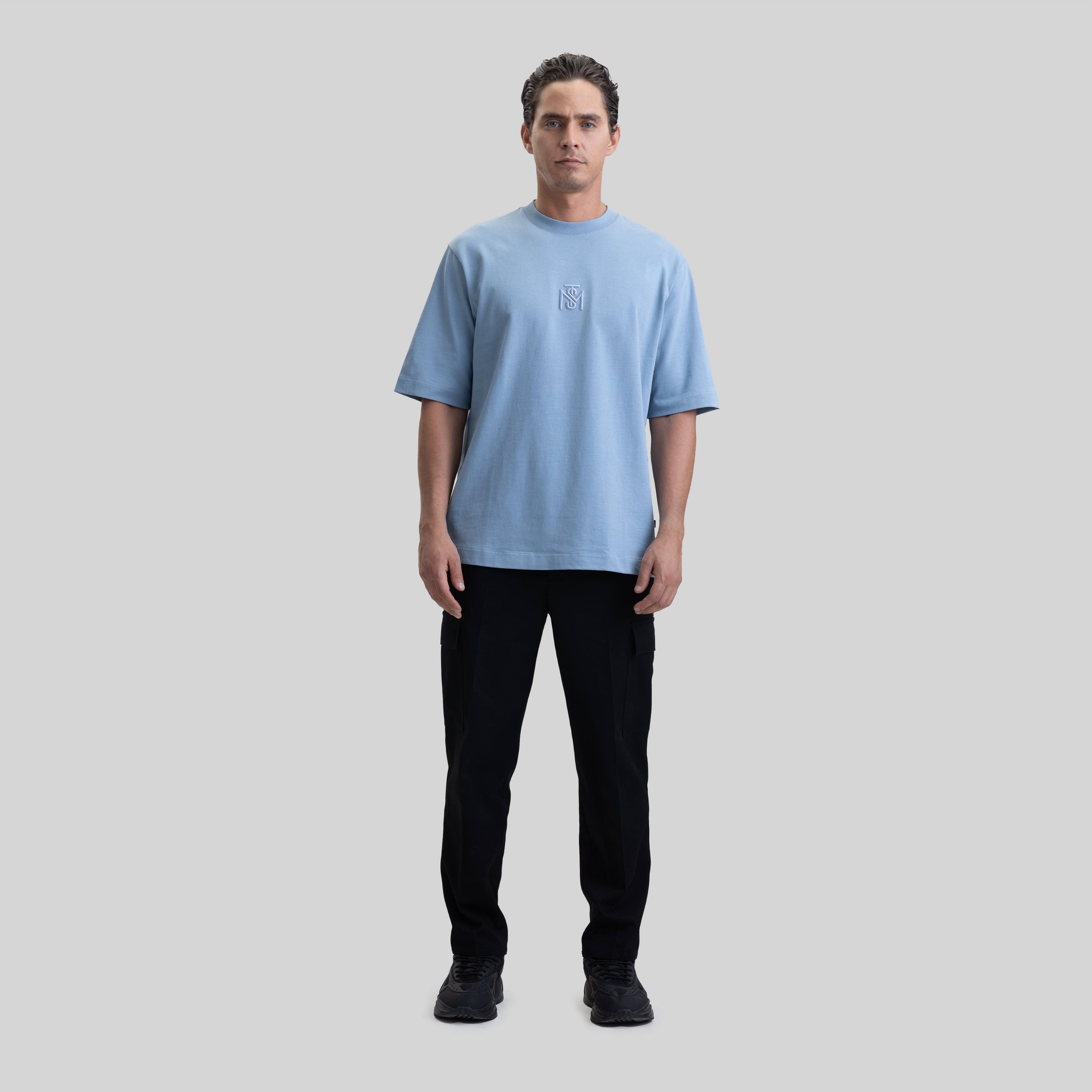 LISTER T-SHIRT OVERSIZE FADED DENIM | Monastery Couture