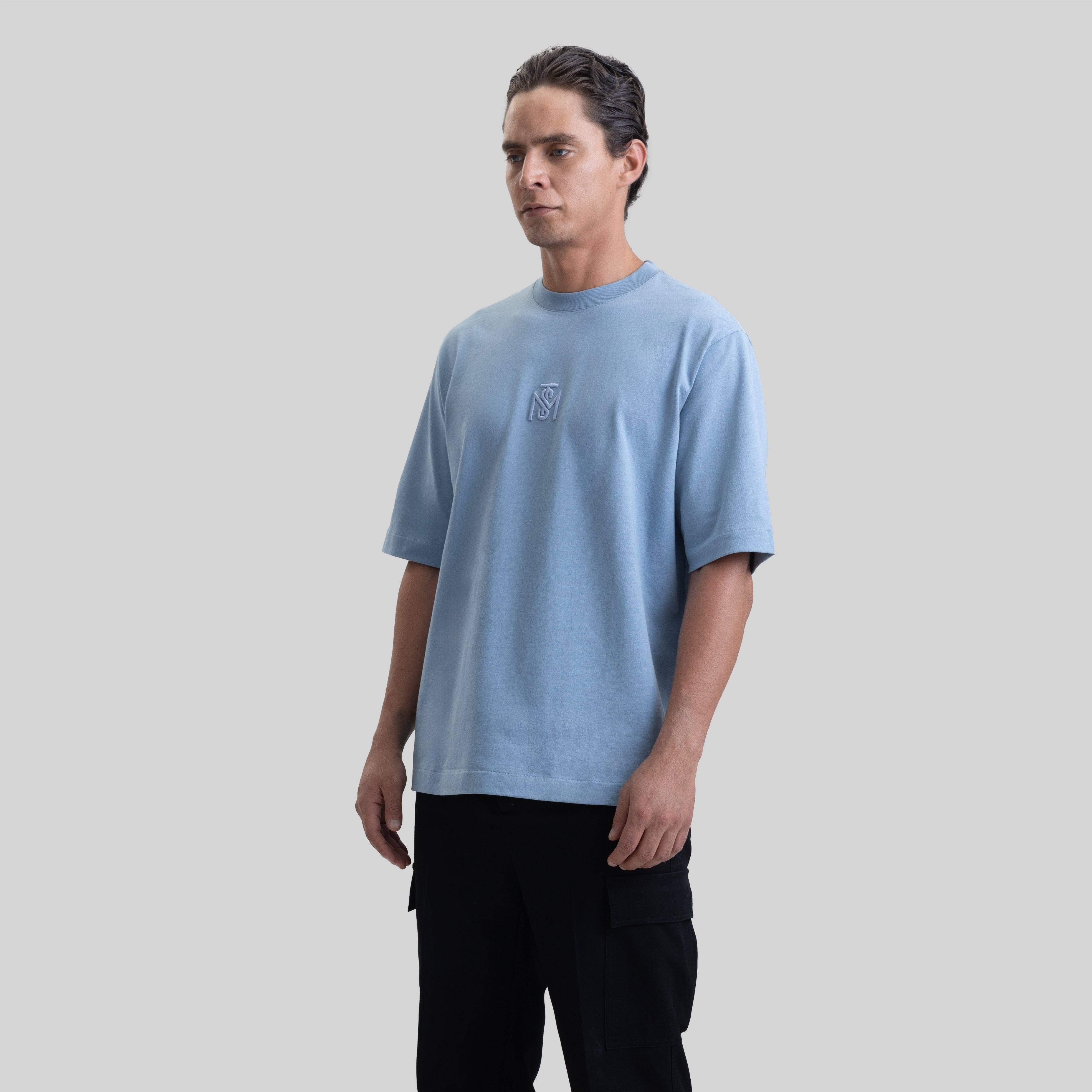 LISTER T-SHIRT OVERSIZE FADED DENIM | Monastery Couture