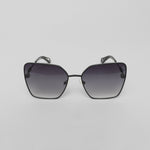 MALEN SUNGLASSES WOMEN SATIN BLACK BLACK GRADIENT GREY