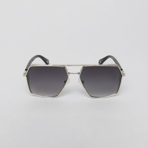 MOAD SUNGLASSES SHINY SILVER BLACK