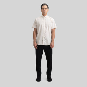 ASTON SHIRT SPORT SHORT SLEEVE MOONBEAM | Monastery Couture