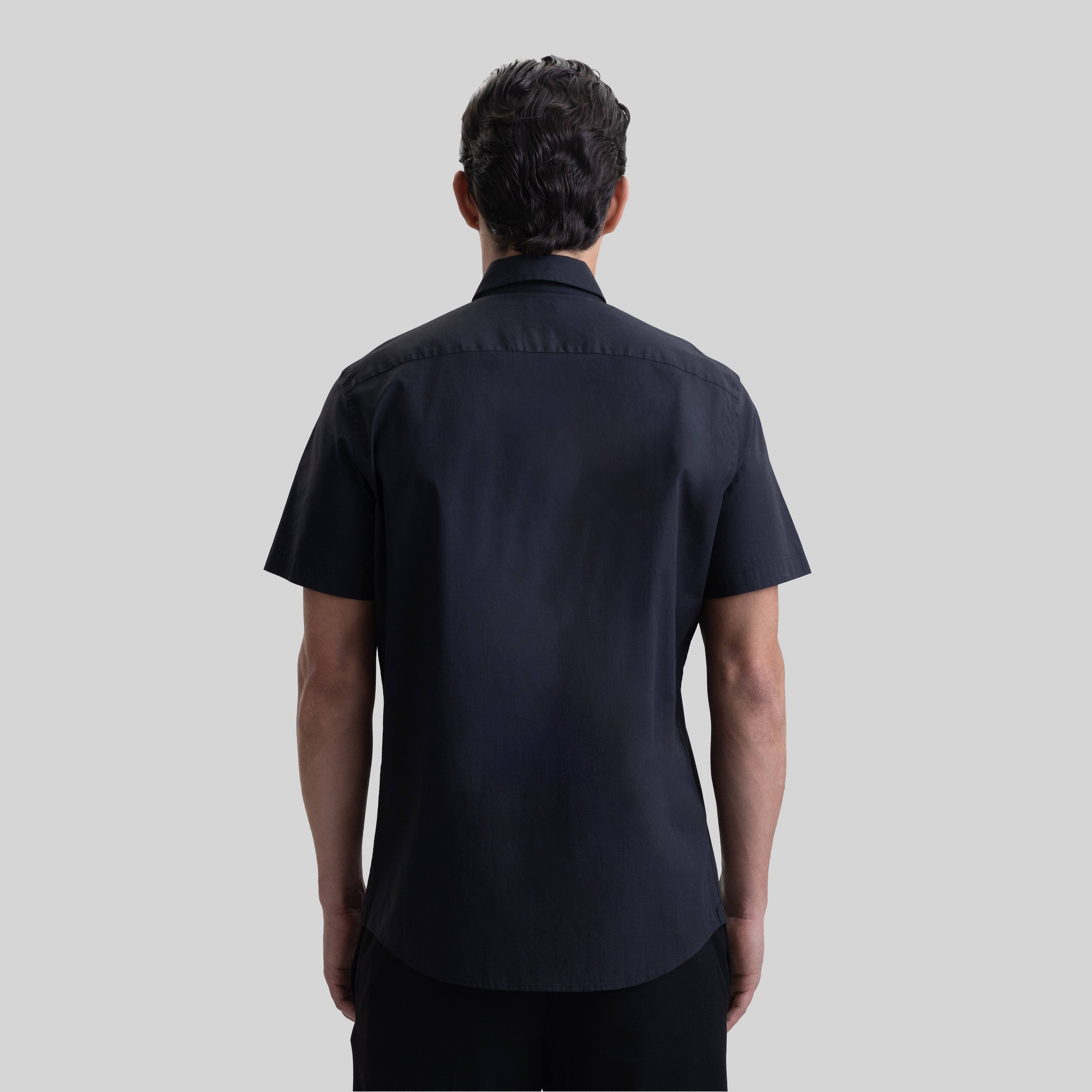 ASTON SHIRT SPORT SHORT SLEEVE BLACK | Monastery Couture