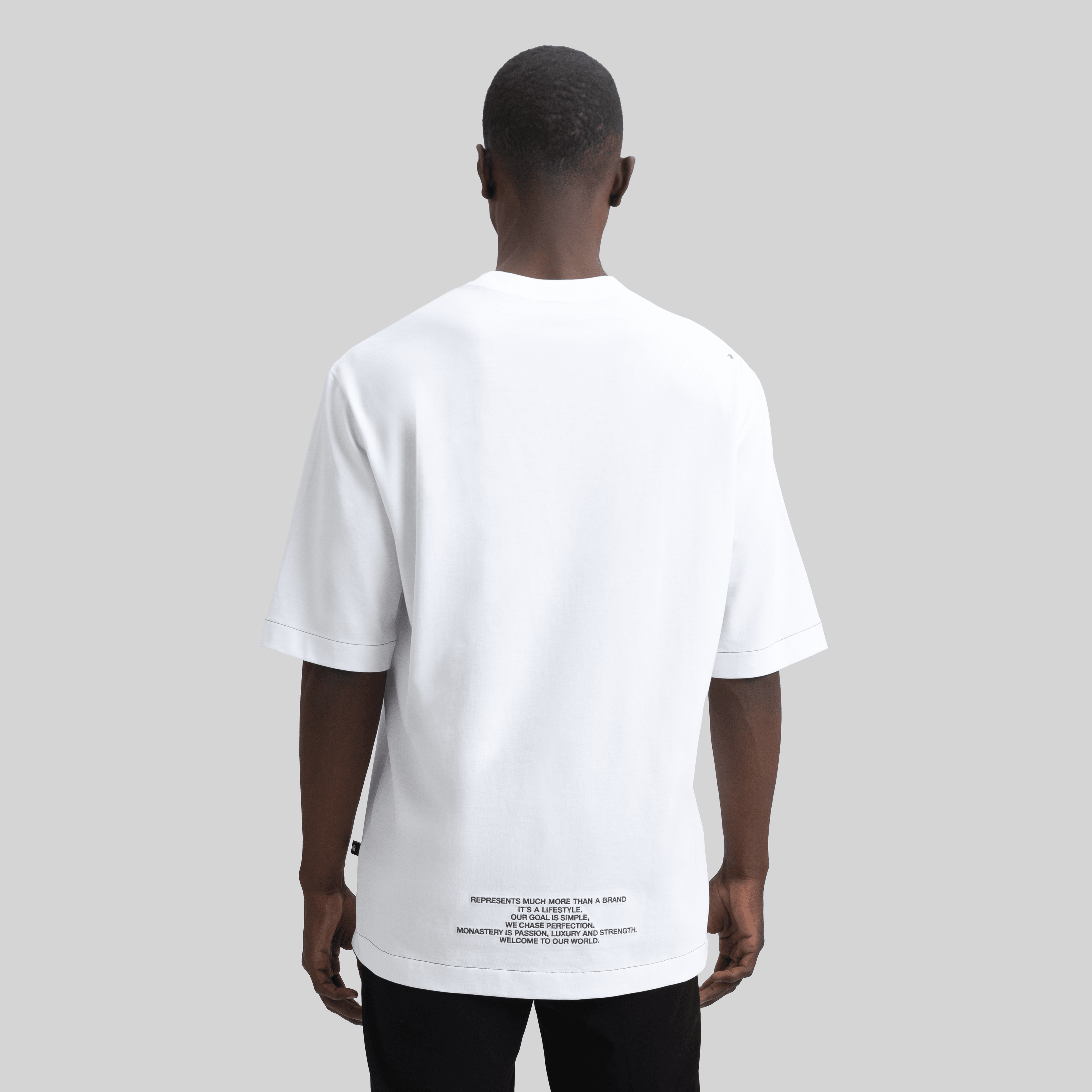 WOLF T-SHIRT OVERSIZE WHITE - Monastery