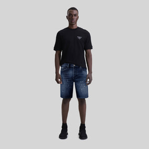 WHEELS DENIM SHORT MEN BLUE DENIM - Monastery