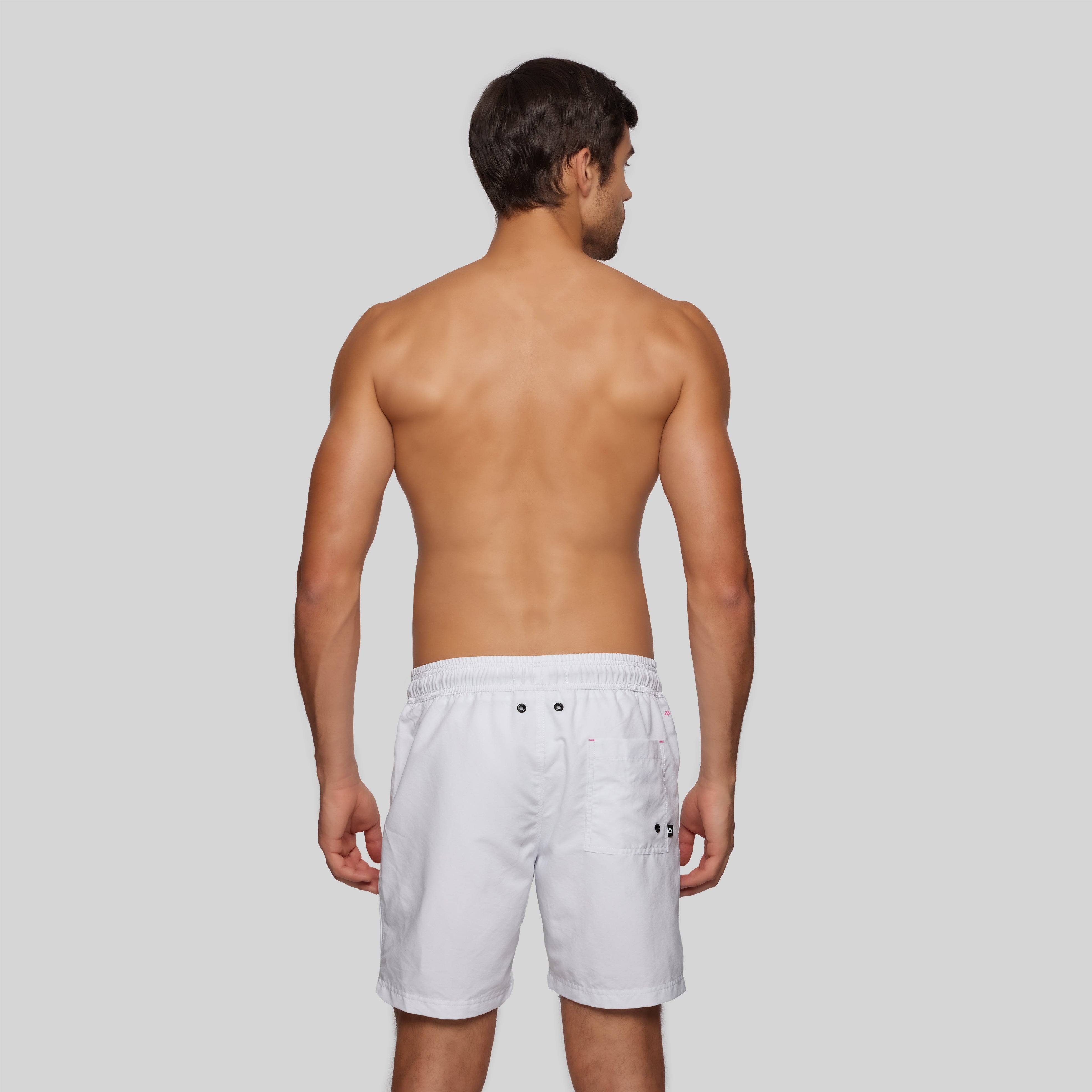 DEIMOS WHITE SWIM SHORT | Monastery Couture