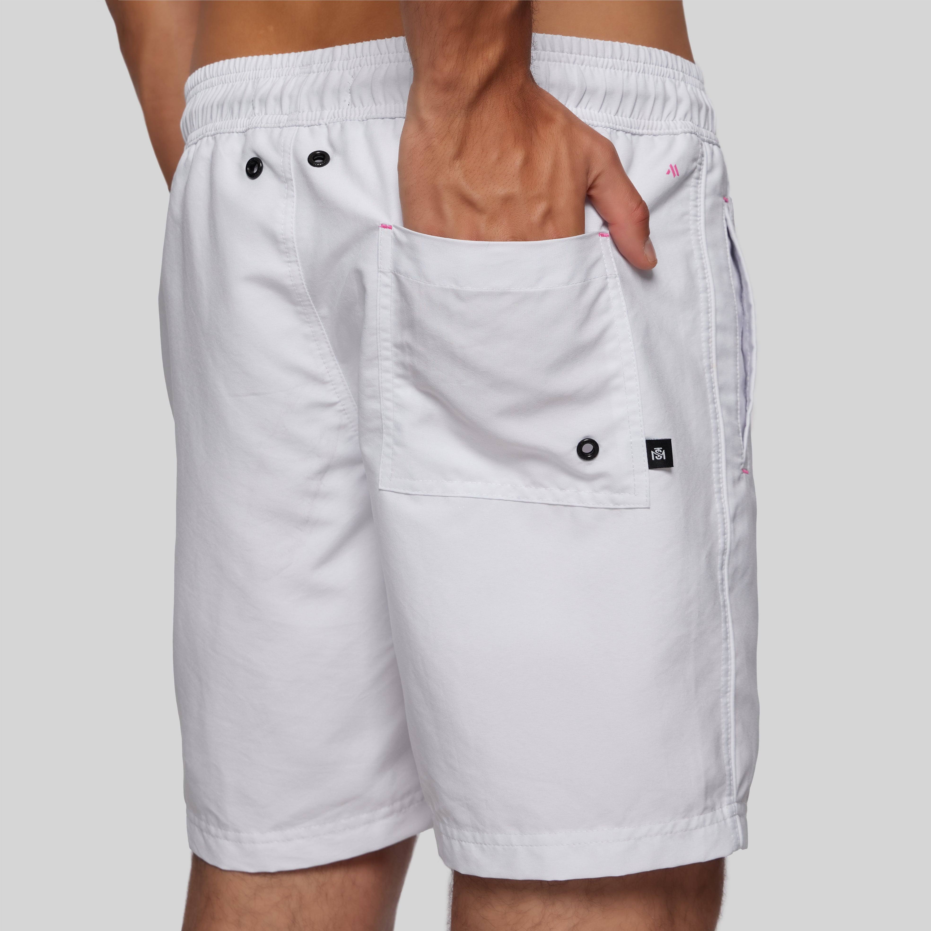 DEIMOS WHITE SWIM SHORT | Monastery Couture