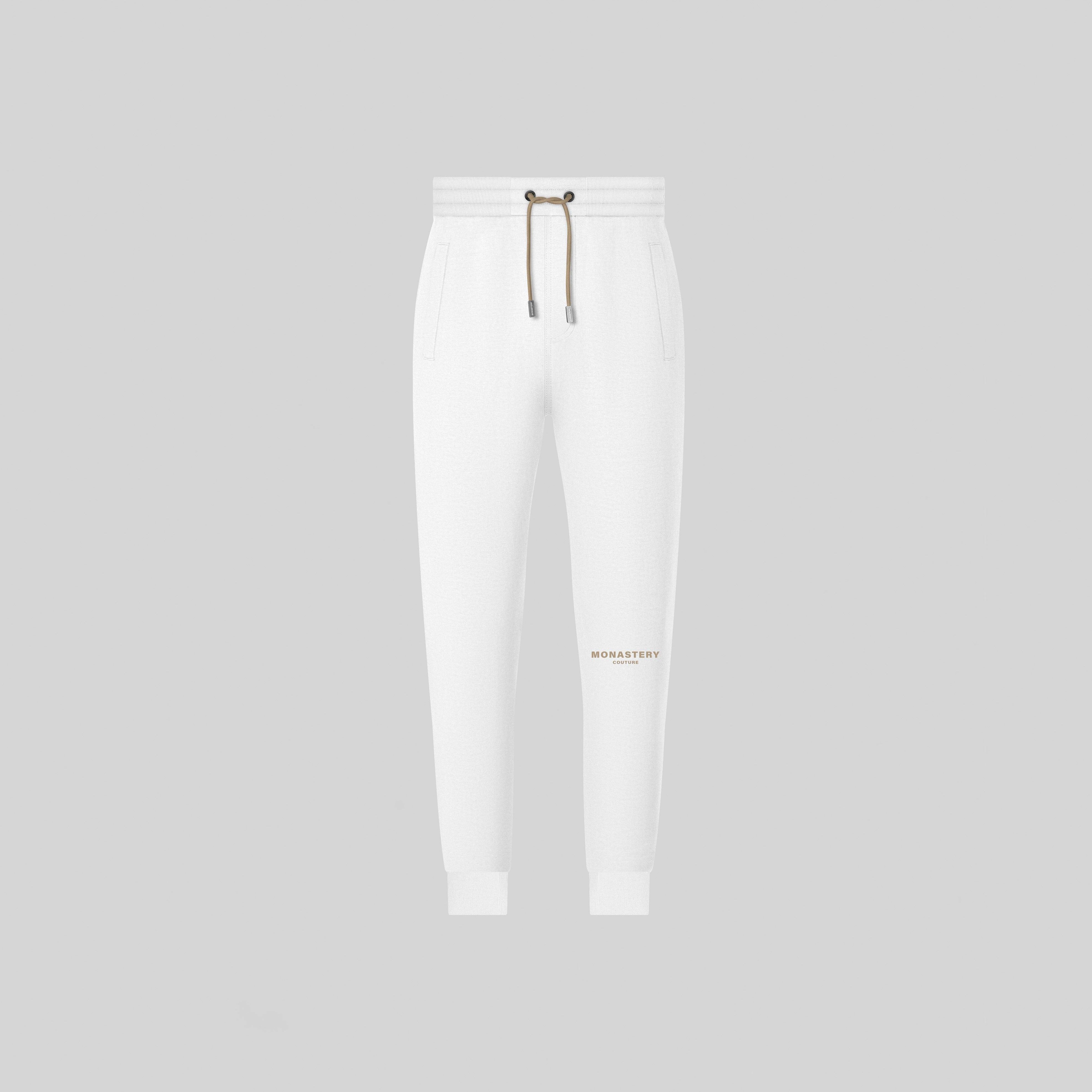 JENO WHITE JOGGER | Monastery Couture