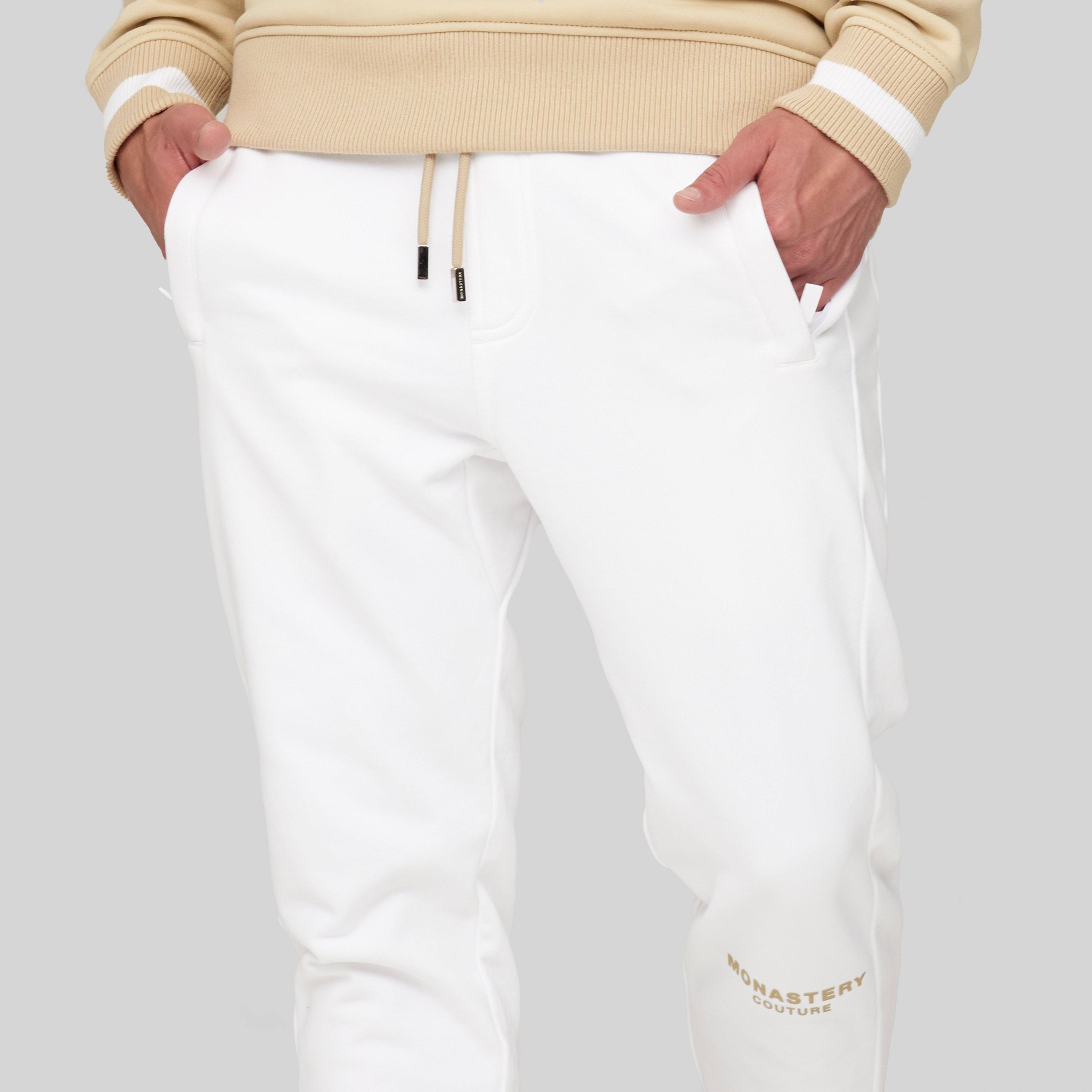 JENO WHITE JOGGER | Monastery Couture