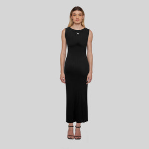 DRESS KNIT WOMEN LANCIA BLACK - Monastery