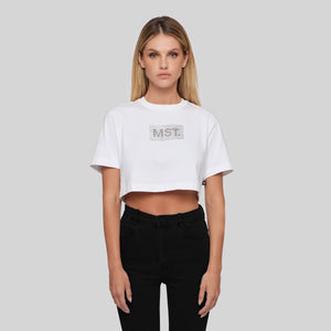 LOM WHITE CROP TOP OVERSIZE | Monastery Couture