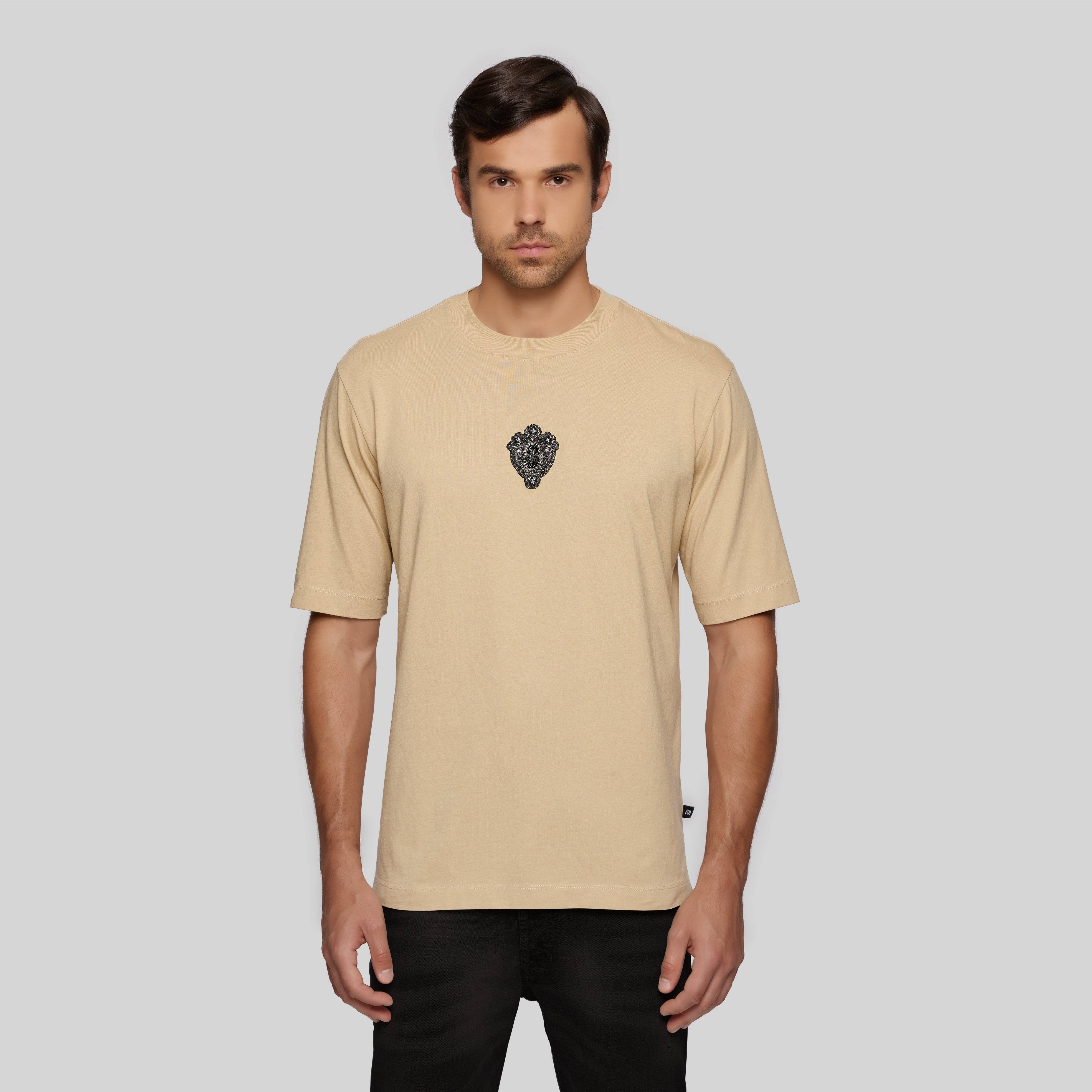 SILON CAMEL T-SHIRT OVERSIZE | Monastery Couture