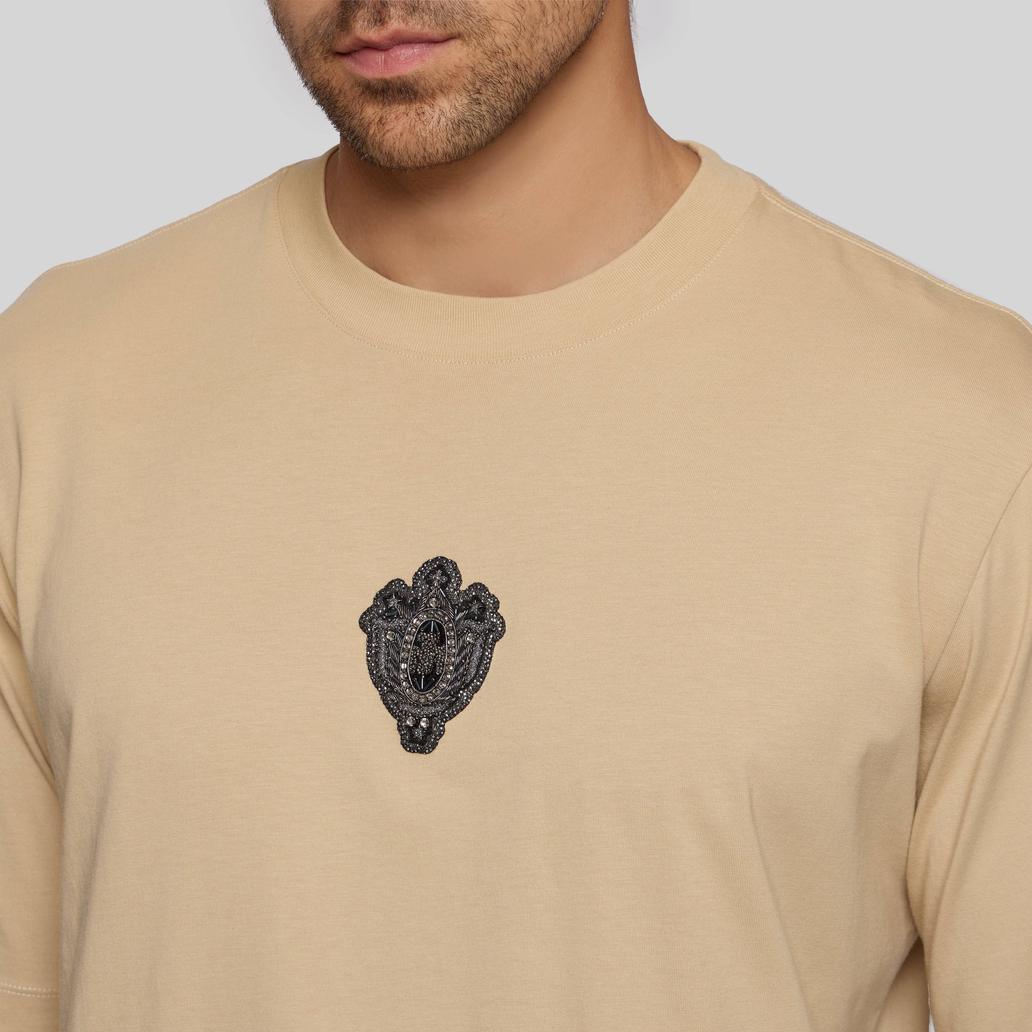 SILON CAMEL T-SHIRT OVERSIZE | Monastery Couture