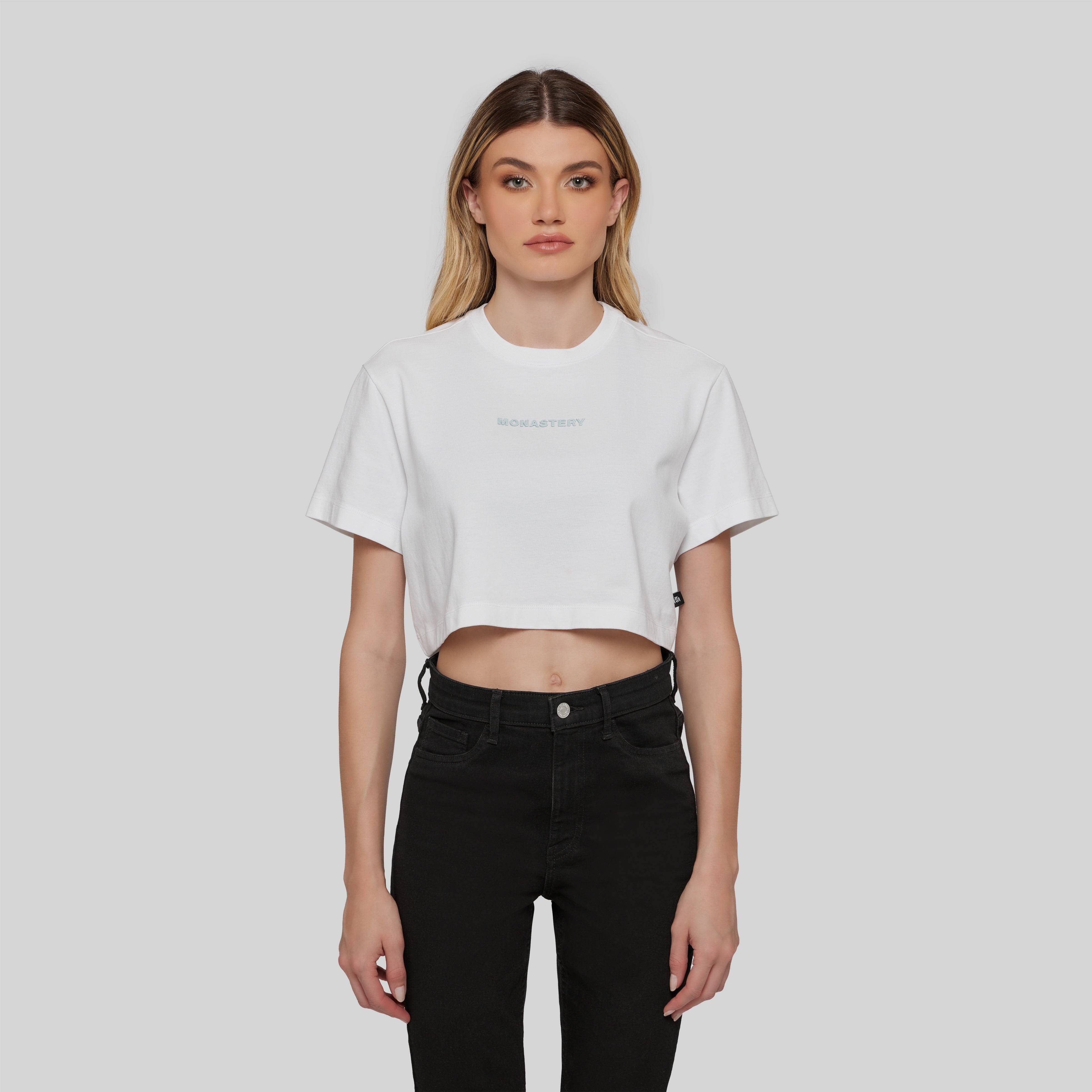 SURE WHITE CROP TOP OVERSIZE | Monastery Couture