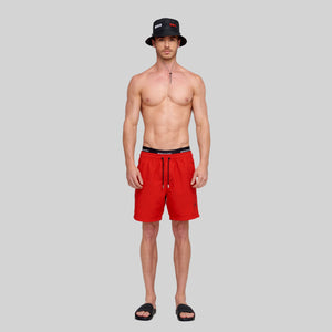 TARVOS RED SWIM SHORT | Monastery Couture