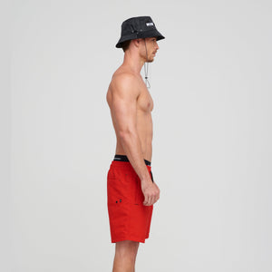 TARVOS RED SWIM SHORT | Monastery Couture