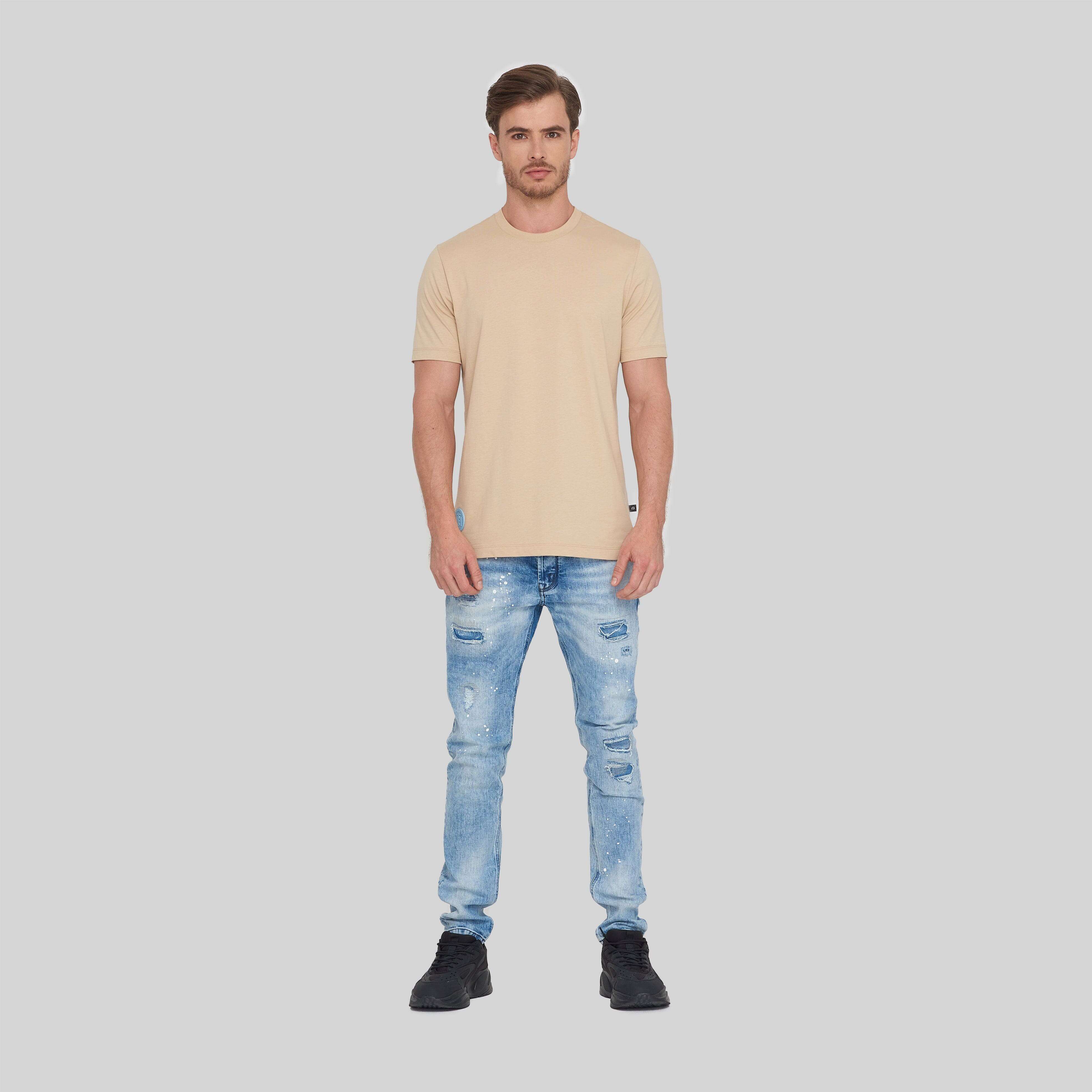 ARTY T-SHIRT MEN CAMEL | Monastery Couture