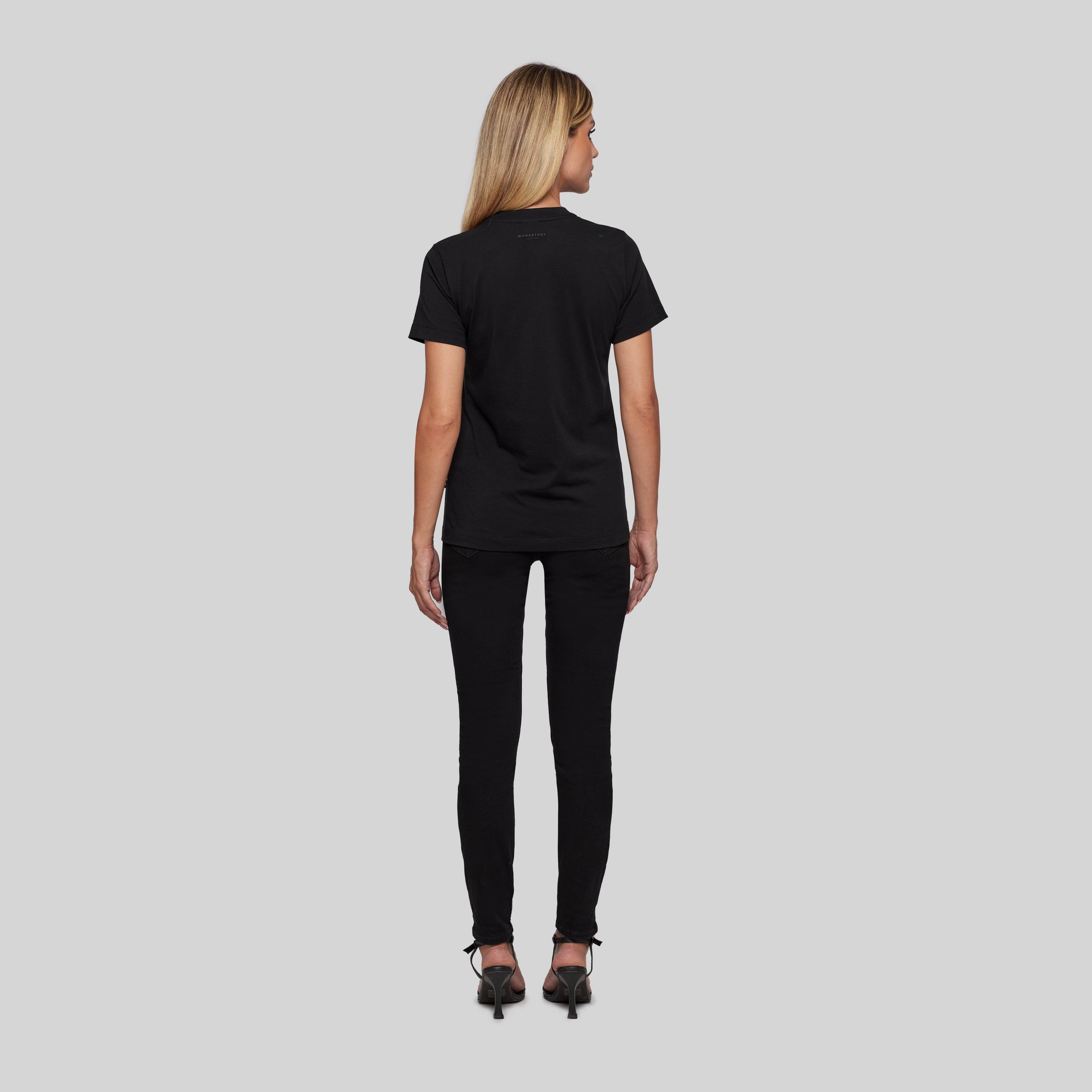 ELANY BLACK T-SHIRT | Monastery Couture