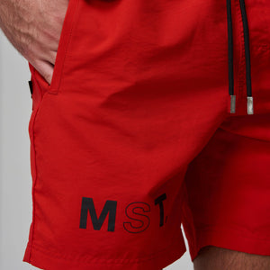 JERGES RED SWIM SHORT | Monastery Couture