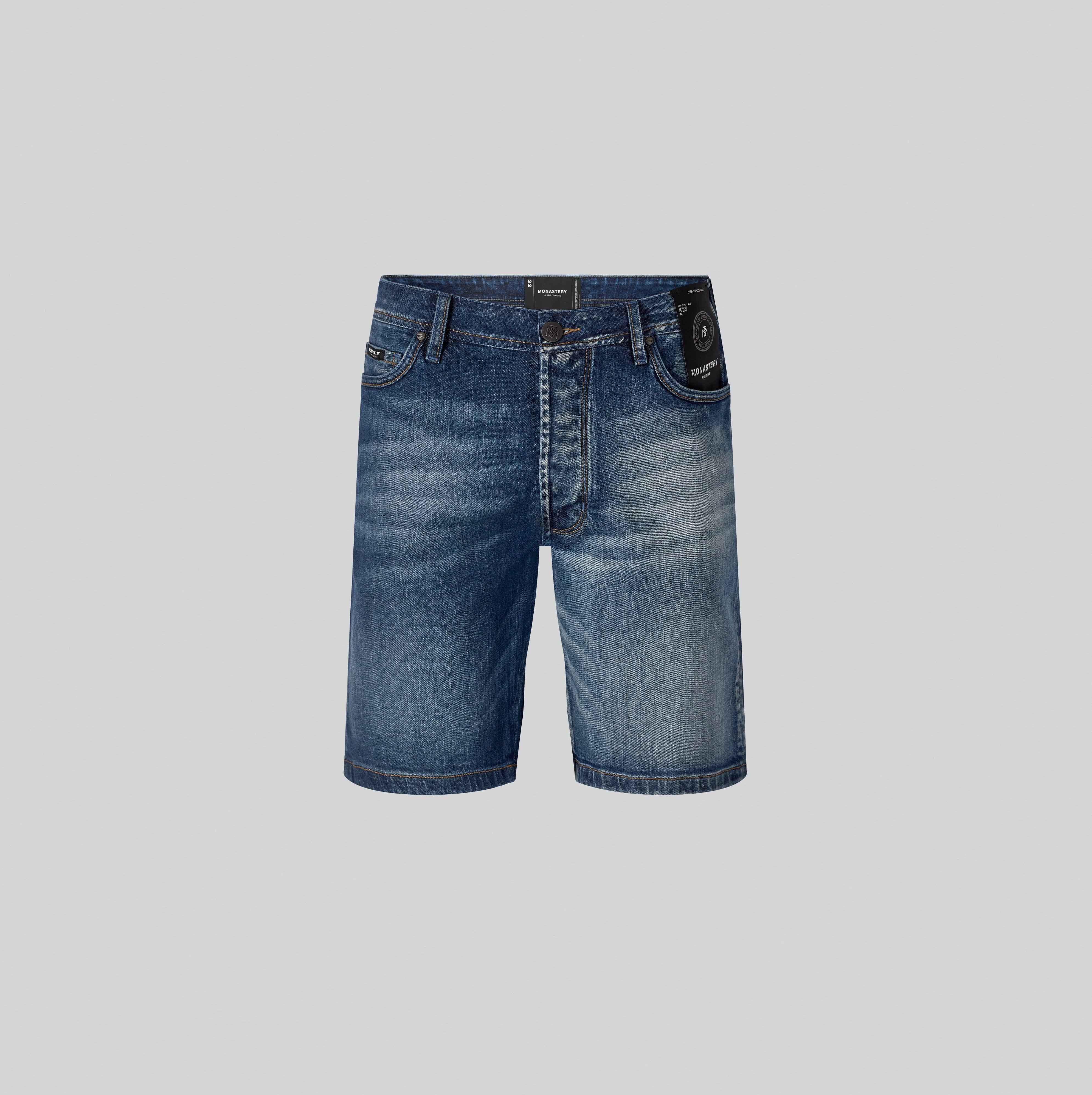 LUCINIO BLUE DENIM SHORT | Monastery Couture