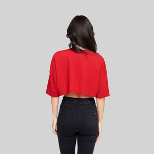 MAHIM RED TOP OVERSIZE | Monastery Couture