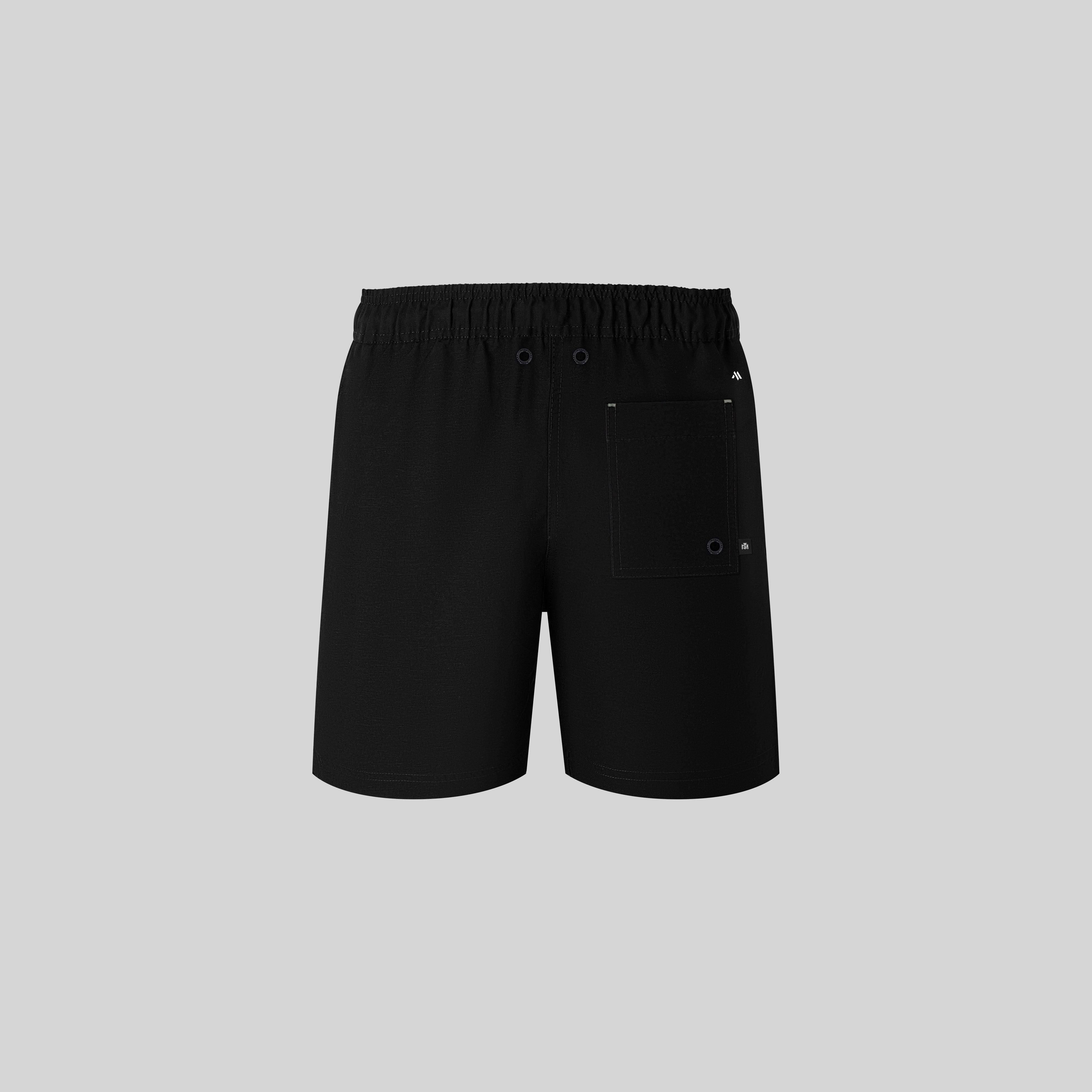 TARVOS BLACK SWIM SHORT | Monastery Couture