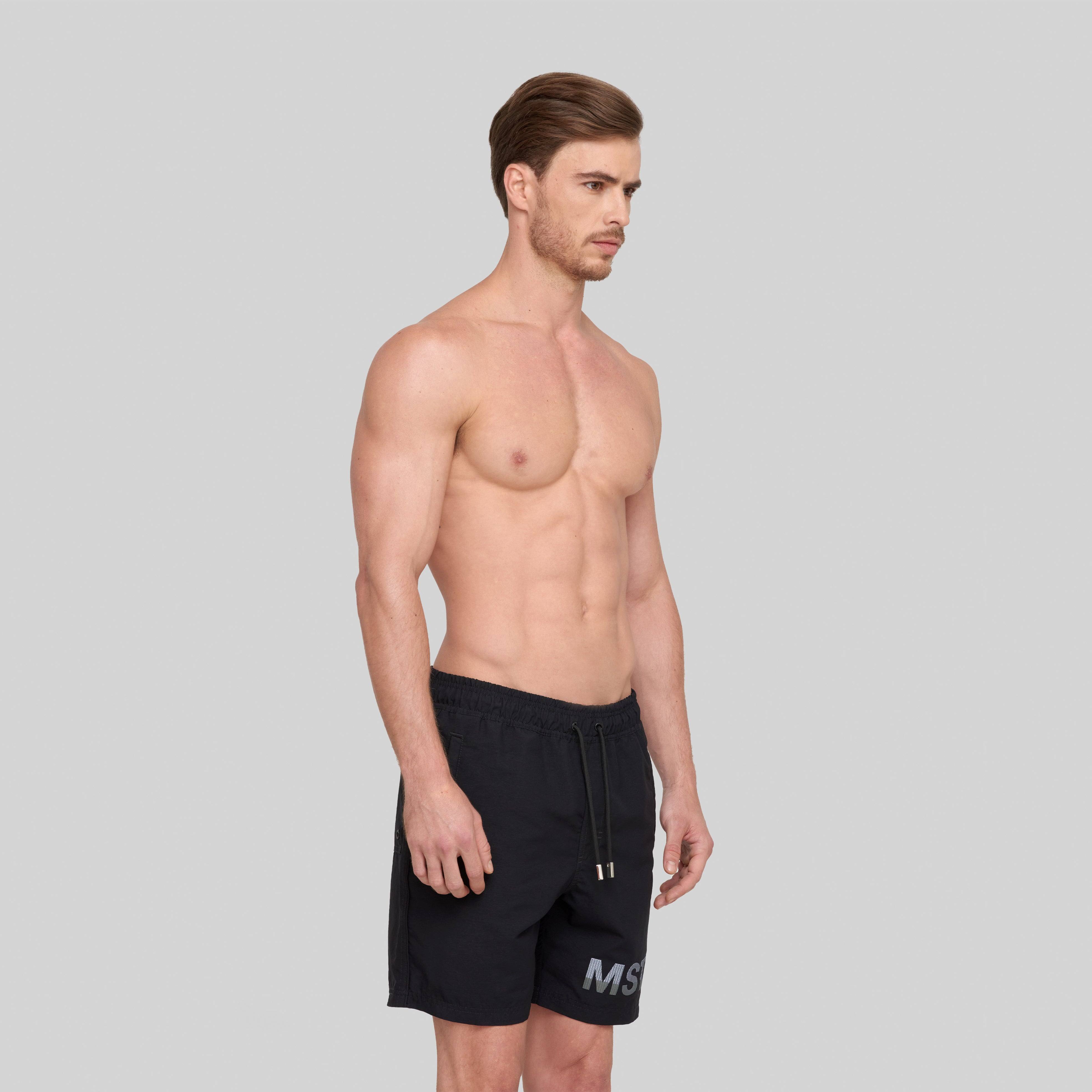 YMIR BLACK SWIM SHORT | Monastery Couture