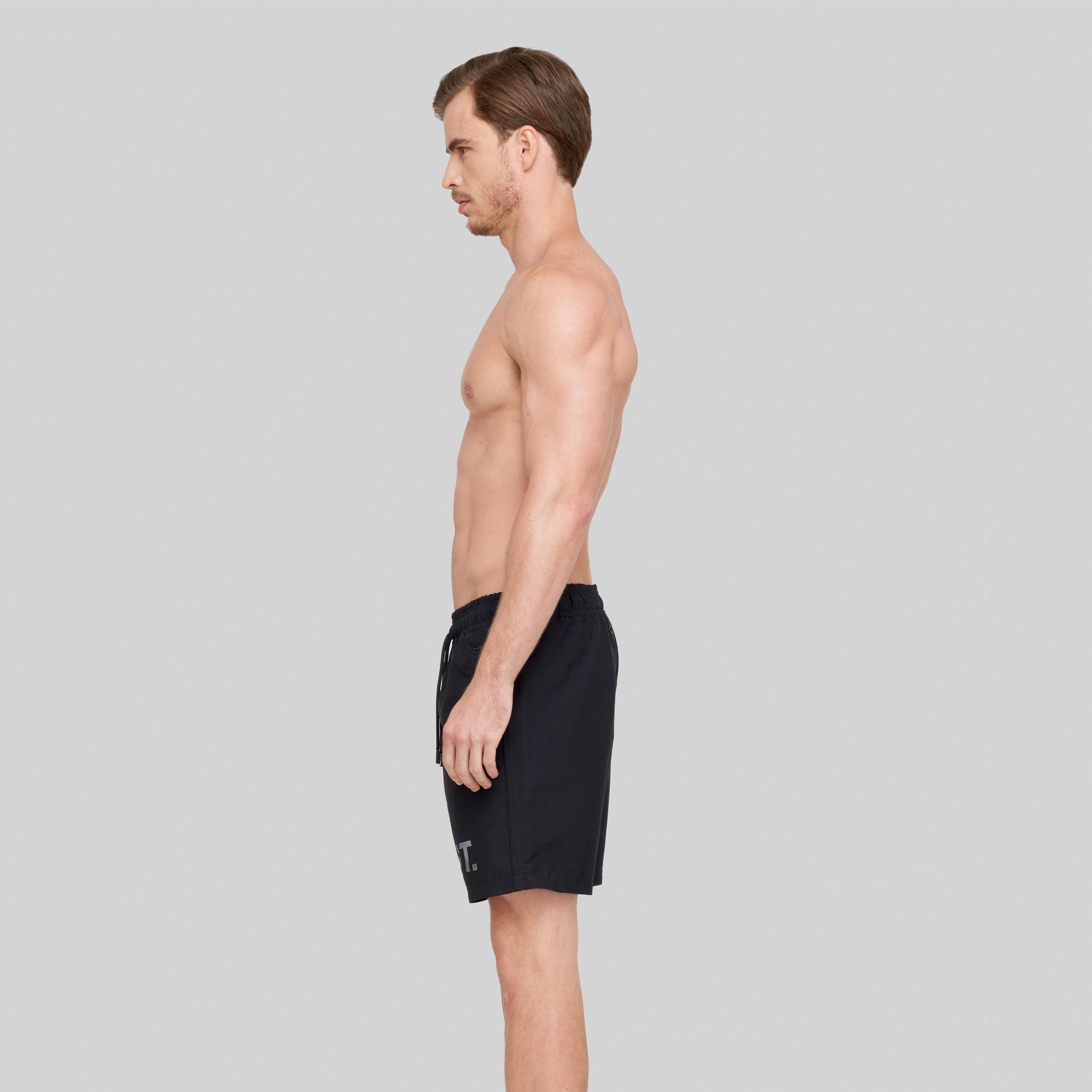 YMIR BLACK SWIM SHORT | Monastery Couture