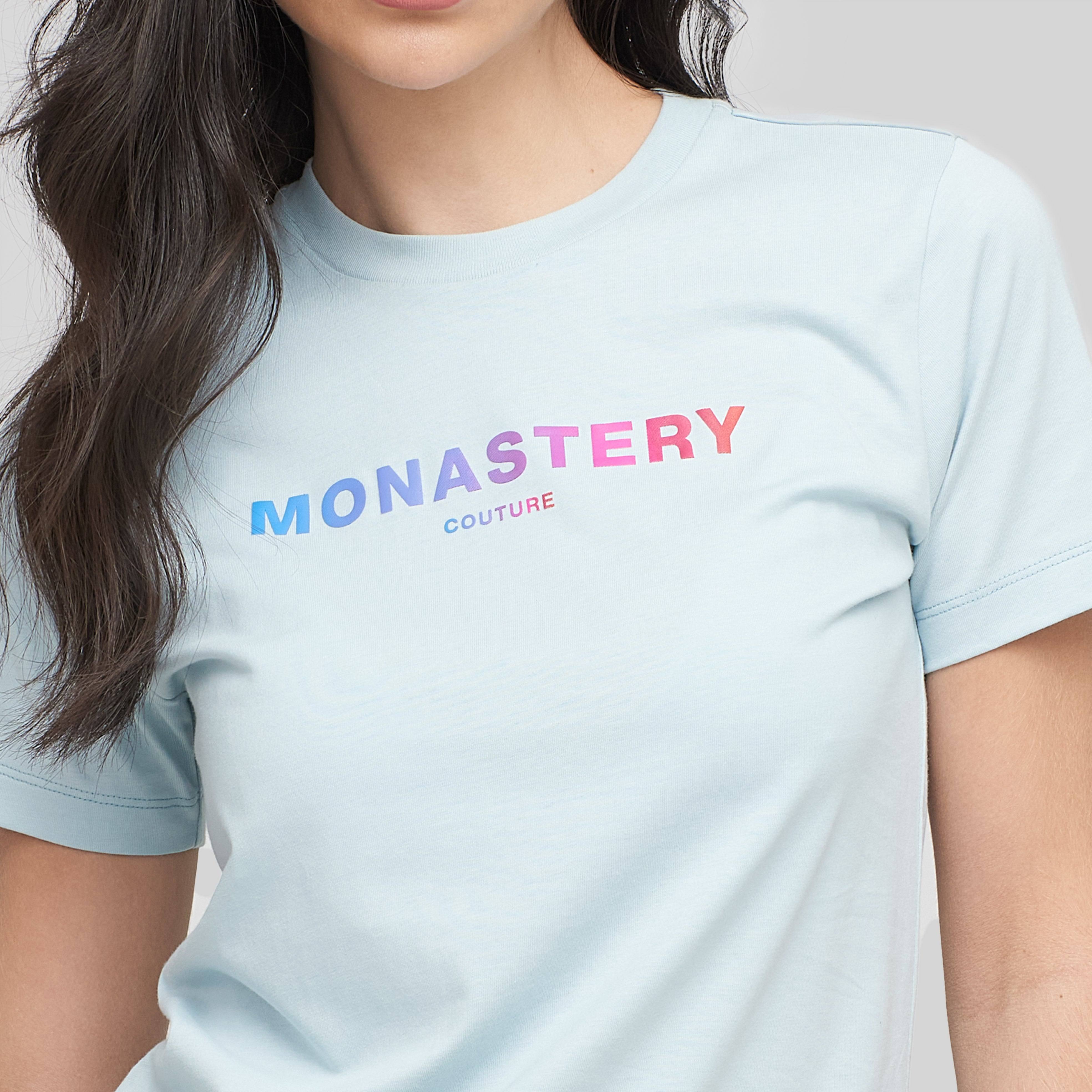 ZAIRA T-SHIRT WOMEN BLUE | Monastery Couture